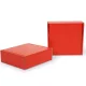 Red, 03 Ply, Corrugated Laminated Festive Box, 5in x 5in x 2in, Pack of 50