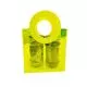 Transparent, Neon Green Colour Bags, PVC Bag with Round Handle, 10in x 5in x 9in, Pack of 25